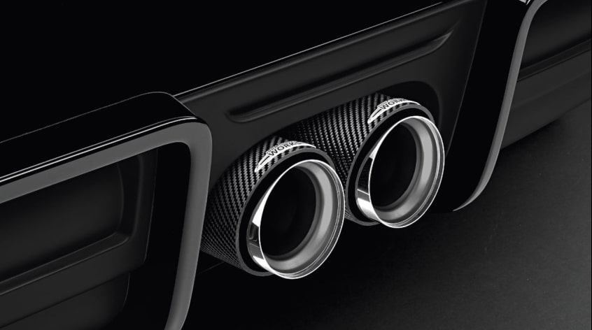 MINI JCW Endrohrblende Carbon