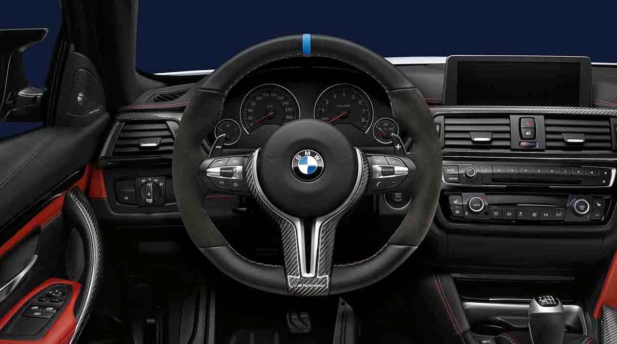 BMW M Performance Abdeckung Lenkrad Alcantara/Carbon für 2er, 5er, 6er, X1, X2 (F45, F46, F07, F10, F11, F06, F12, F13, F48, F39)