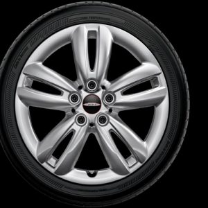 MINI 17 Zoll Leichtmetallräder JCW Track Spoke 501, Bright Silver Metallic (F55N, F56, F56E, F56F, F56N, F57, F57N)