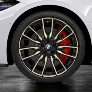 BMW 20 Zoll Sommer-Leichtmetallräder M Performance Doppelspeiche 868M, Jet Black Uni + Night Gold