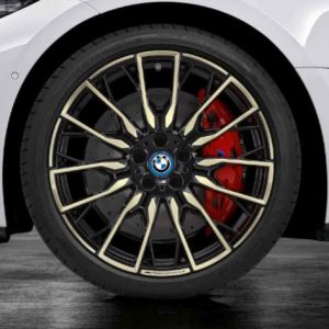 BMW 20 Zoll Sommer-Leichtmetallräder M Performance Doppelspeiche 868M, Jet Black Uni + Night Gold
