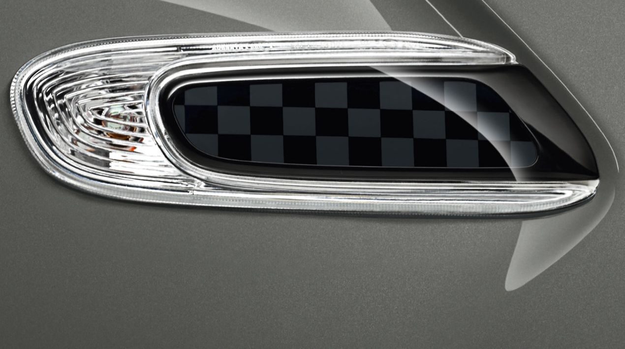 MINI Side Scuttles klein Checkered black/grey für Hatch und Cabrio (F55, F56, F57)