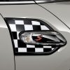MINI Side Scuttles groß Checkered black/white für Hatch und Cabrio (F55, F56, F57)