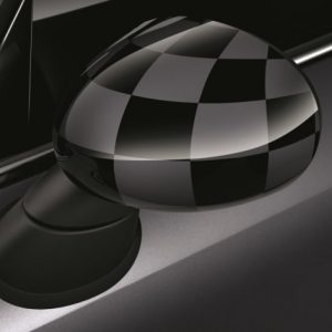 MINI Abdeckung Spiegel rechts Checkered schwarz/grau