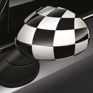 MINI Abdeckung Spiegel rechts Checkered schwarz/weiß