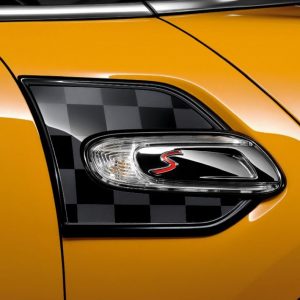 MINI Side Scuttles groß Checkered black/grey für Hatch und Cabrio (F55, F56, F57)