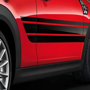 MINI JCW Seitenstreifen Jetblack Uni für Hatch (F55, F55N)
