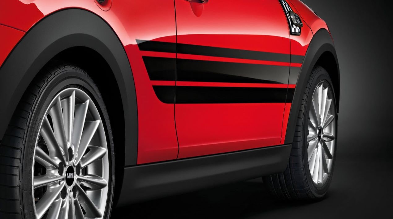 MINI JCW Seitenstreifen Jetblack Uni für Hatch (F55, F55N)