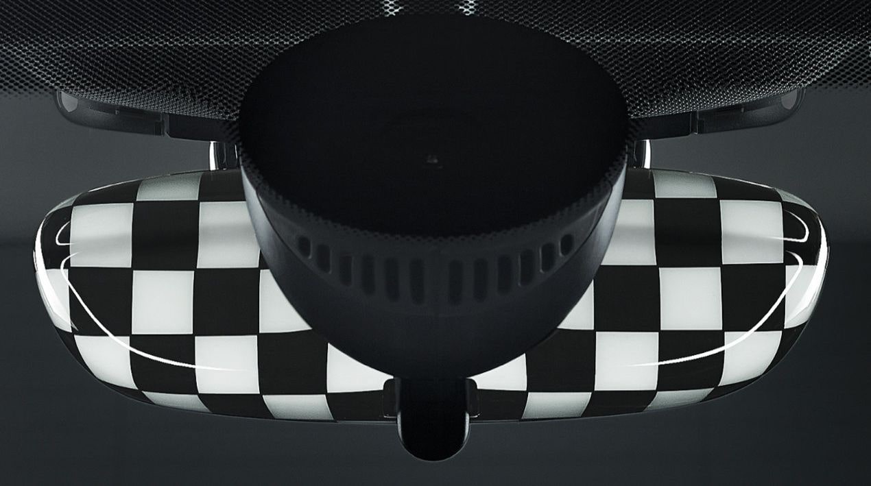 MINI Innenspiegelkappe Checkered Flag