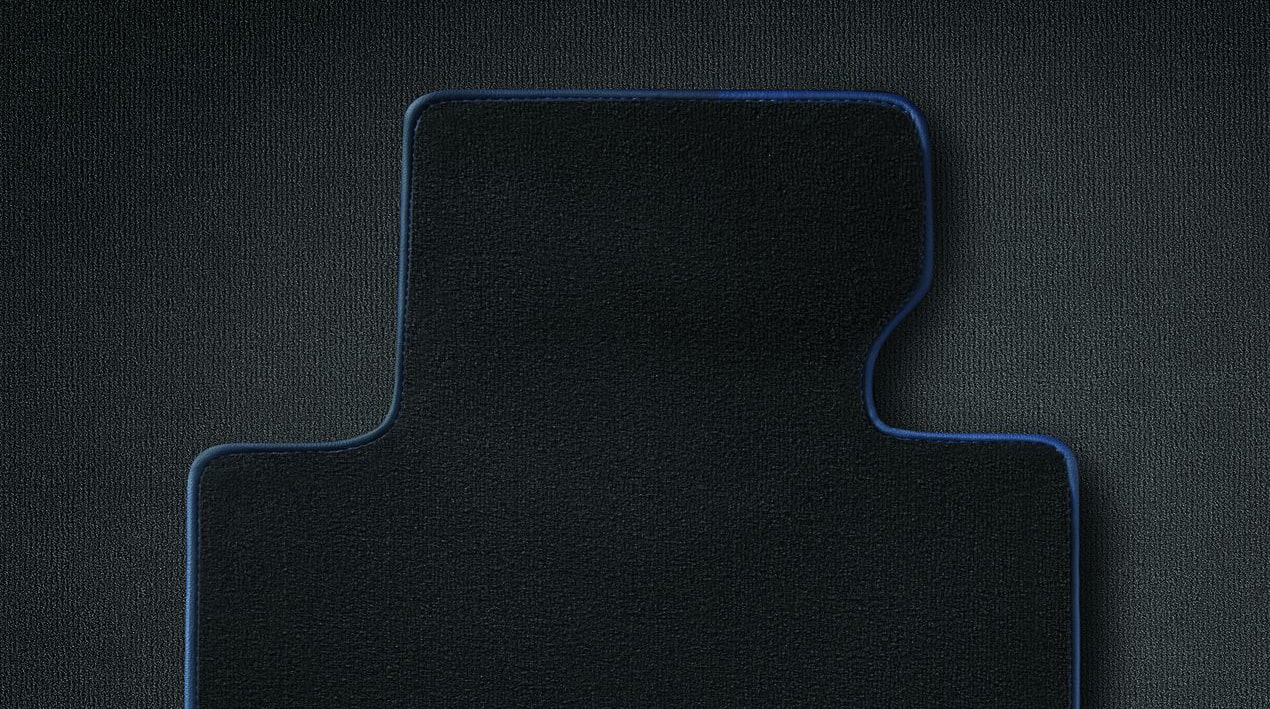 BMW Fußmatten Velours Einfassung blau Anthrazit vorne/hinten für 3er (E90N, E91N)