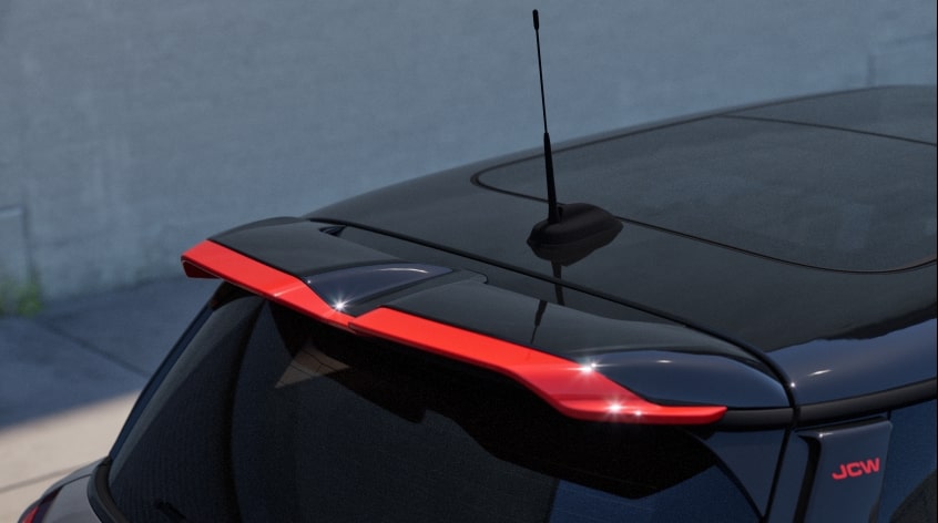 MINI JCW Dachkantenspoiler-Aufsatz Chili Red für Hatchback (F66) – Bild 2