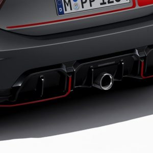 MINI JCW Diffusor schwarz/rot links für Hatch (F66)