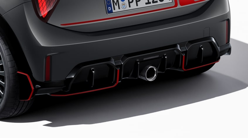 MINI JCW Diffusor schwarz/rot rechts für Hatch (F66)