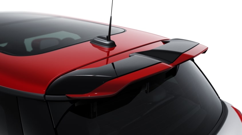 MINI JCW Dachkantenspoiler-Aufsatz Chili Red für Hatchback (F66)