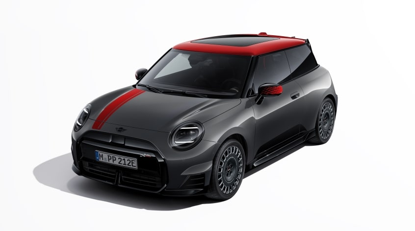 MINI JCW Seiten-Folierung schwarz Hochglanz für Hatch (J01)